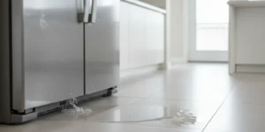 نشتی آب از زیر یخچال: ۵ علت اصلی و راهنمای فوری رفع آبریزش در خانه